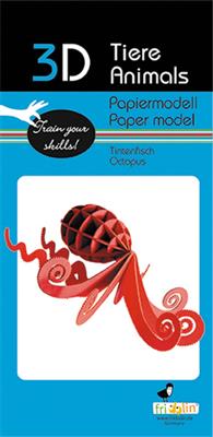 3D-Papiermodell – Oktopus