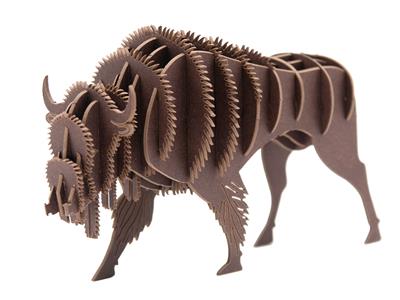 3D Paper Model: BISON 11,5x7x5cm, en sachet 10,5x21x0,5cm