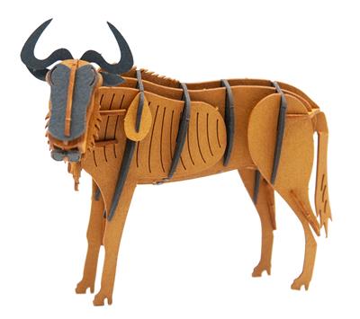 3D Paper Model: GNOU 9x8x4cm, en sachet 10,5x21x0,5cm