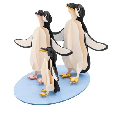 Modèle en Papier 3D - Famille Pinguins Fridolin – vue produit 1