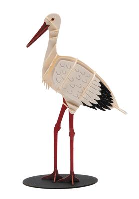 3D Paper Model: CIGOGNE 9x14x4cm, en sachet 10,5×21×0,5cm