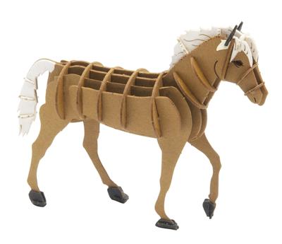 3D Paper Model: CHEVAL HAFLINGER 11,5x10x4cm, en sachet 10,5x21x0,5cm