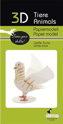 Modèle En Papier 3D - Pigeon Blanc
