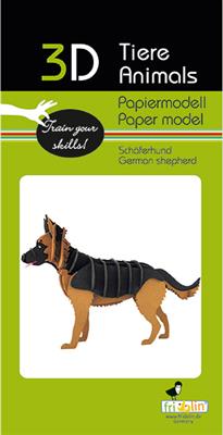 Modèle En Papier 3D - Berger Allemand – vue produit 3