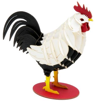 3D Paper Model: COQ 6x12x6cm, en sachet 10,5x21x0,5cm