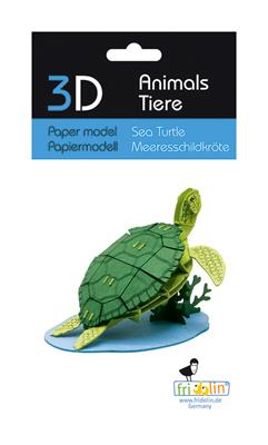 3D-Papiermodell – Meeresschildkröte