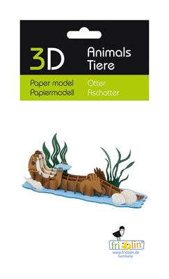 3D-Papiermodell – Otter