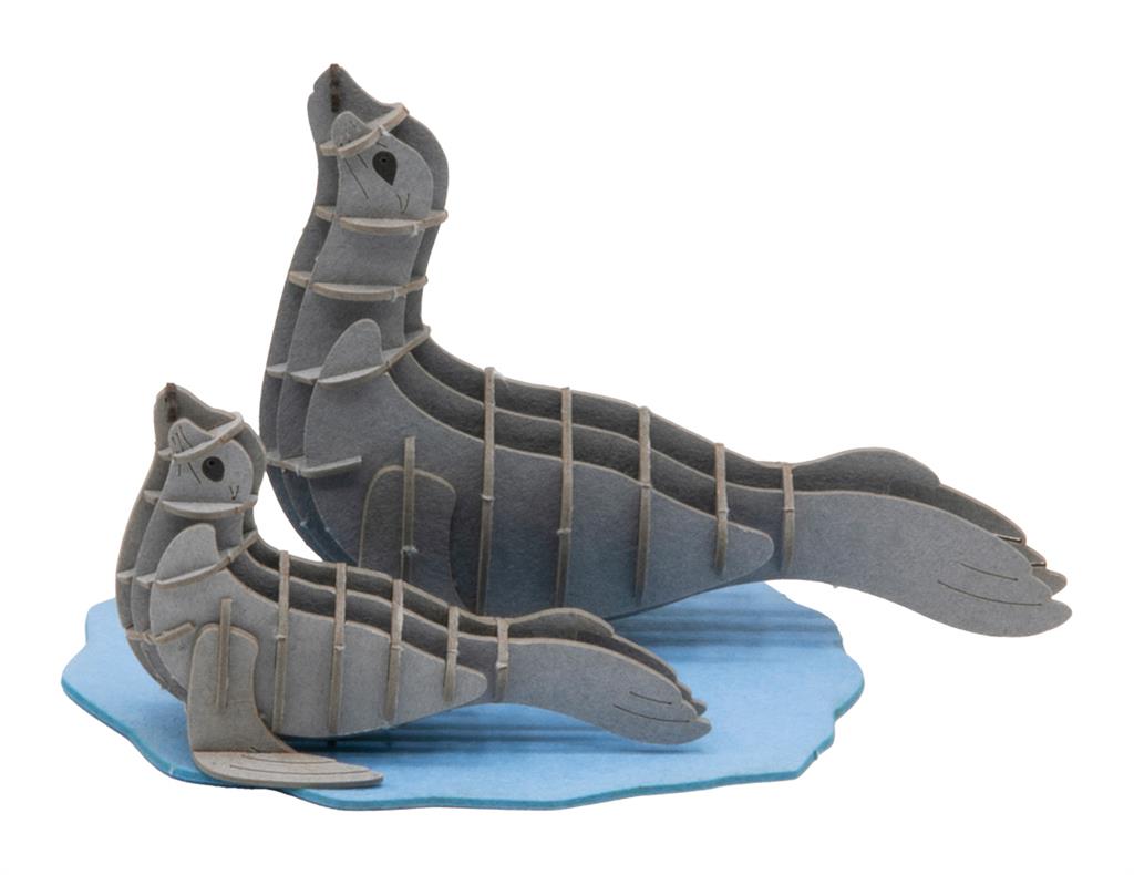 3D-Papiermodell – Robben