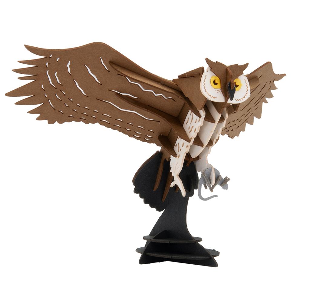 Modèle En Papier 3D - Hibou avec Souris