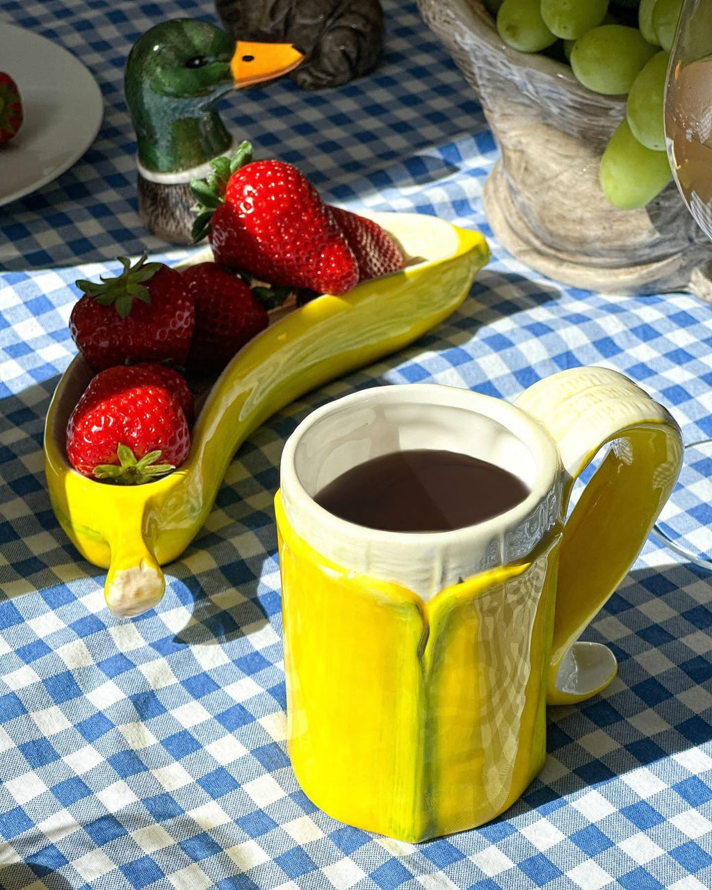 Tazza romantica alla banana