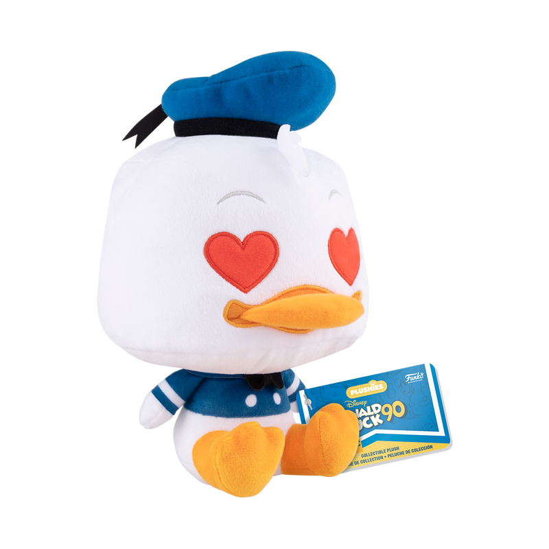 donald duck with heart eyes plush funko 