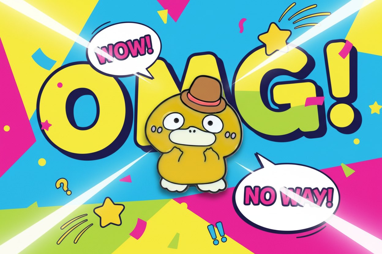 Photo produit - Pin's Canard Jaune "OMG"