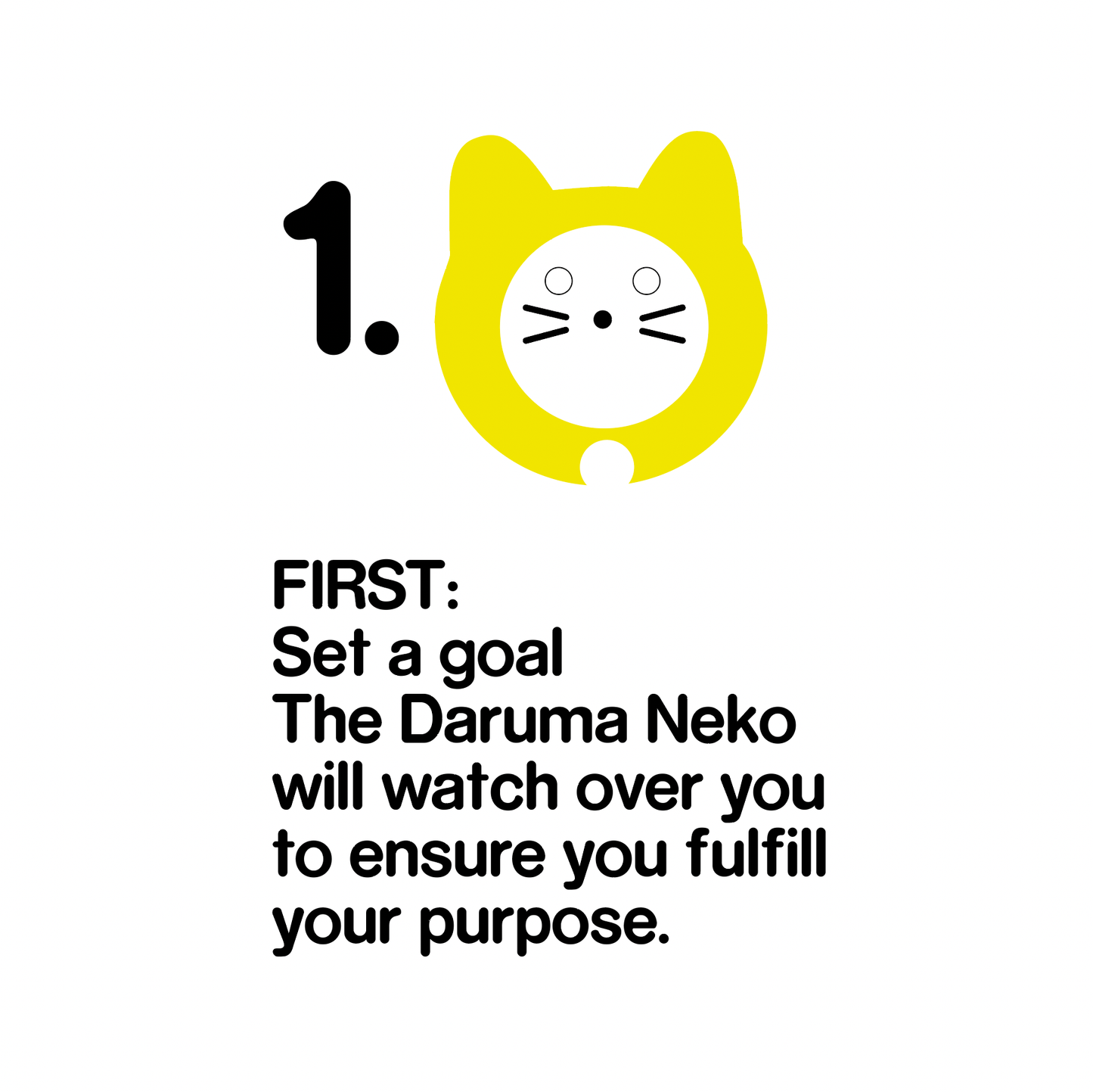 Rote Daruma Katze „Glück“