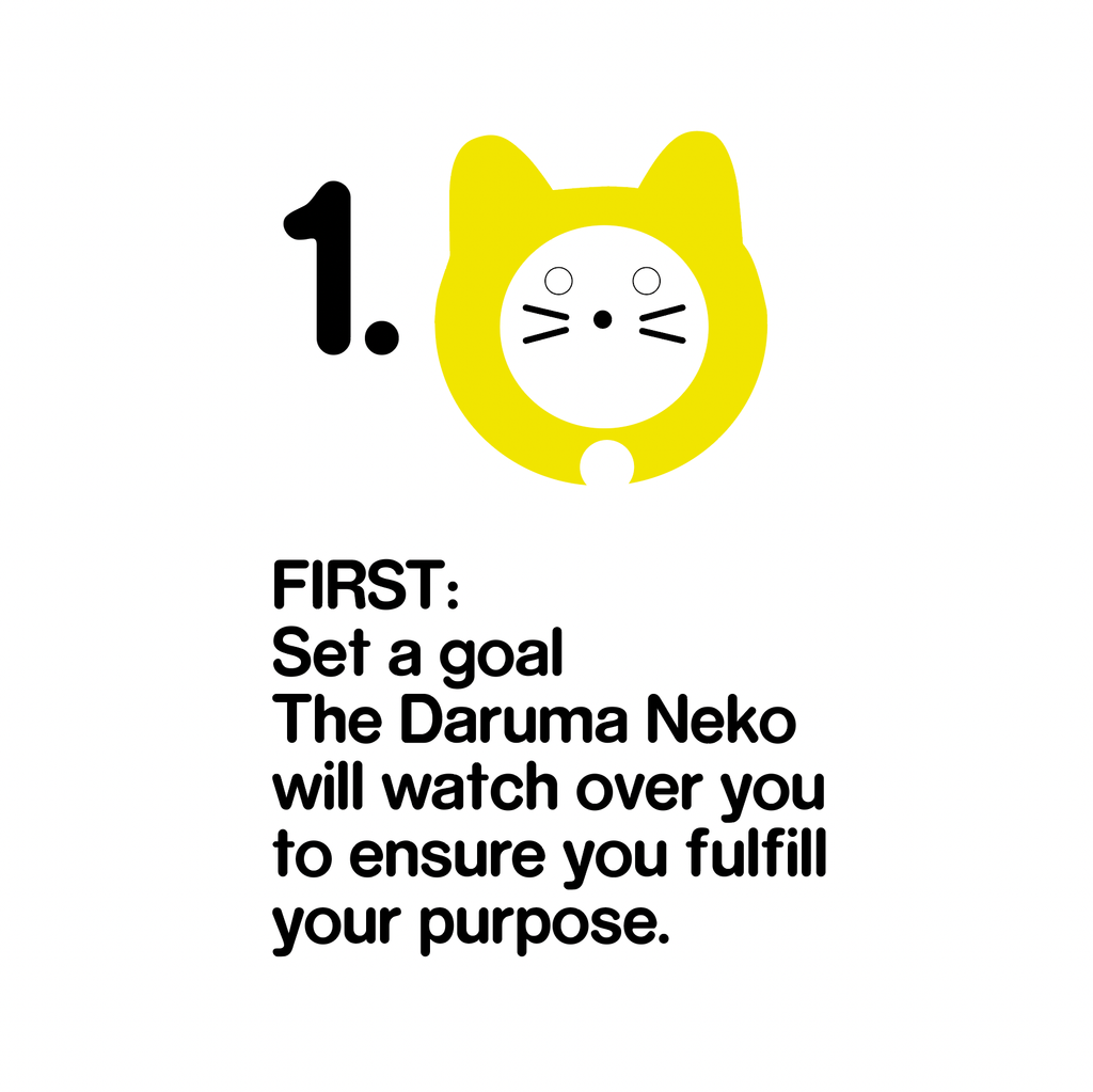 Chat Daruma Noir “Bonne Santé”