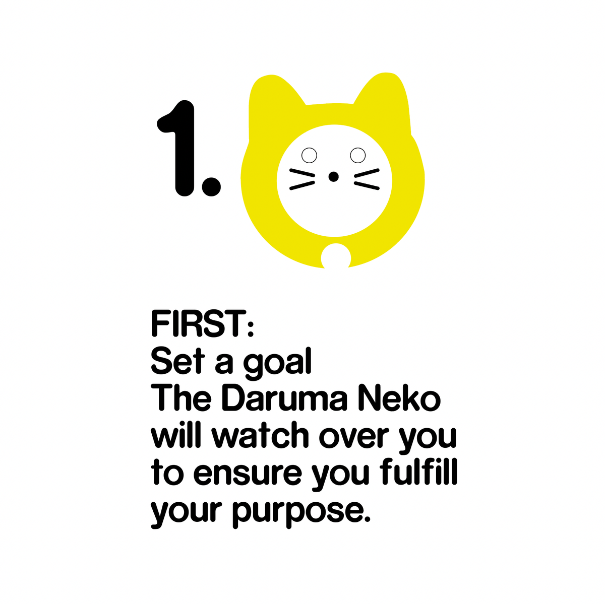 Chat Daruma Noir “Bonne Santé”