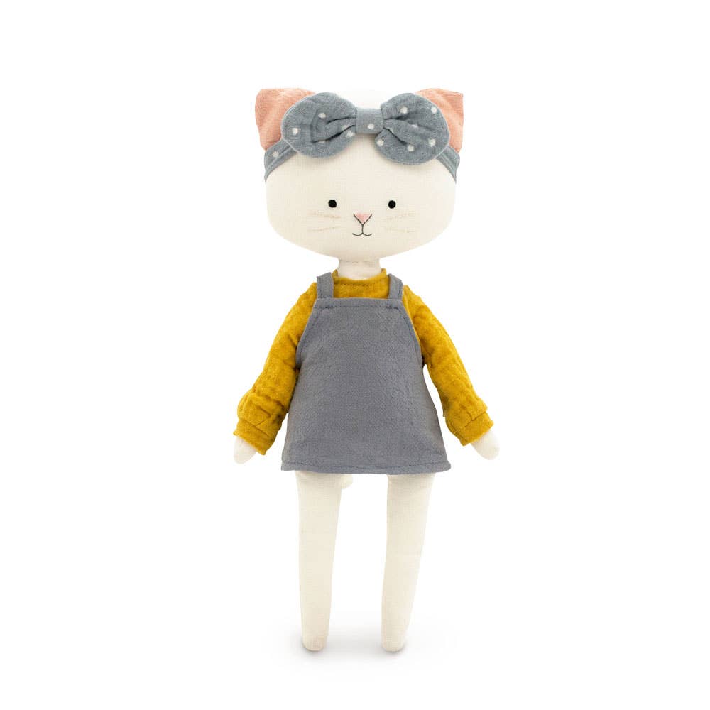 Peluche en coton, Cotti Motti, Christy le chat (30 cm) -0+