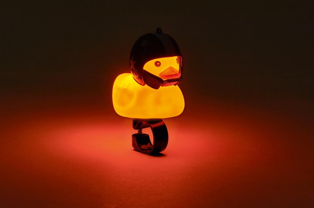 canard avec casque de moto moses 