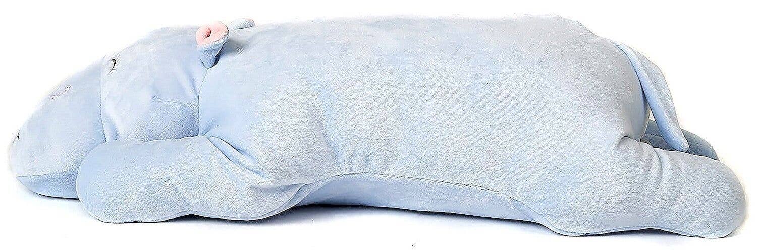 Coussin Hippopotame bleu clair Uni Toys