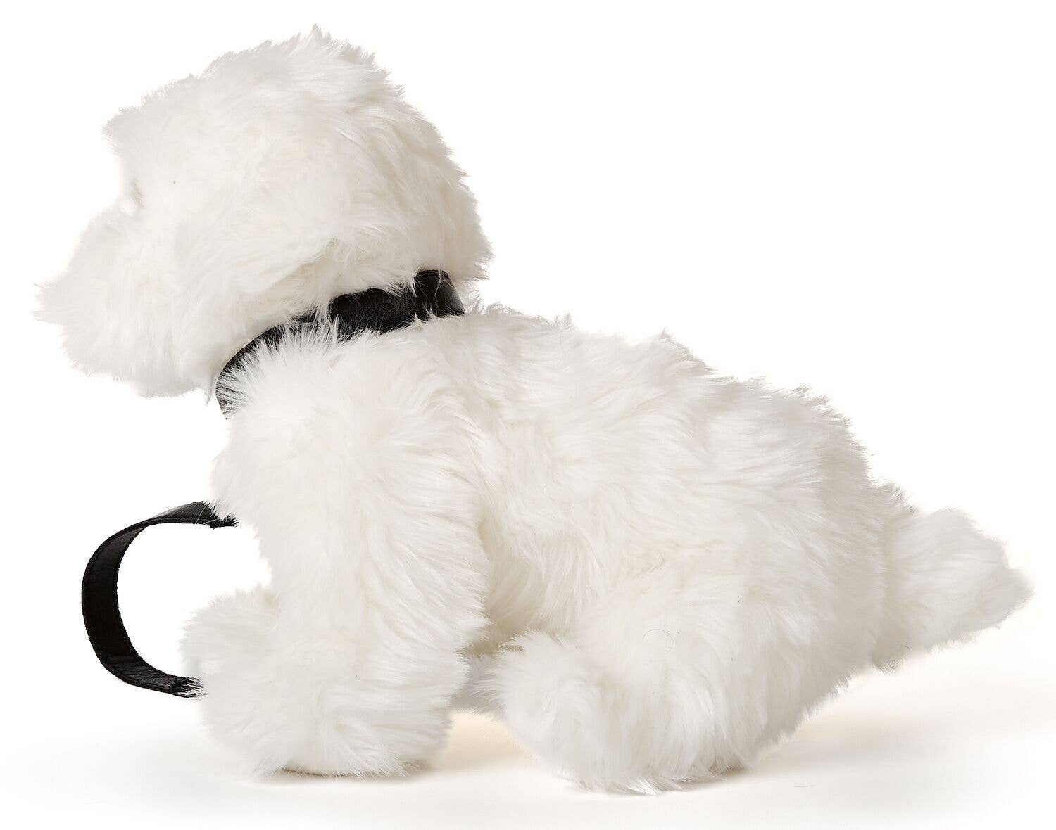 Peluche chien maltais en laisse Uni Toys