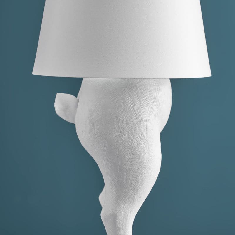 Lampe de table LED Hiding Rabbit, Blanc