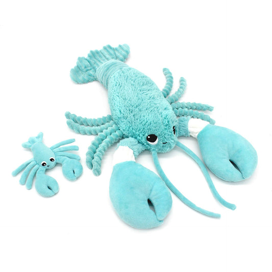 Peluche Ptipotos Homard Maman et Bébé - Bleu Aqua