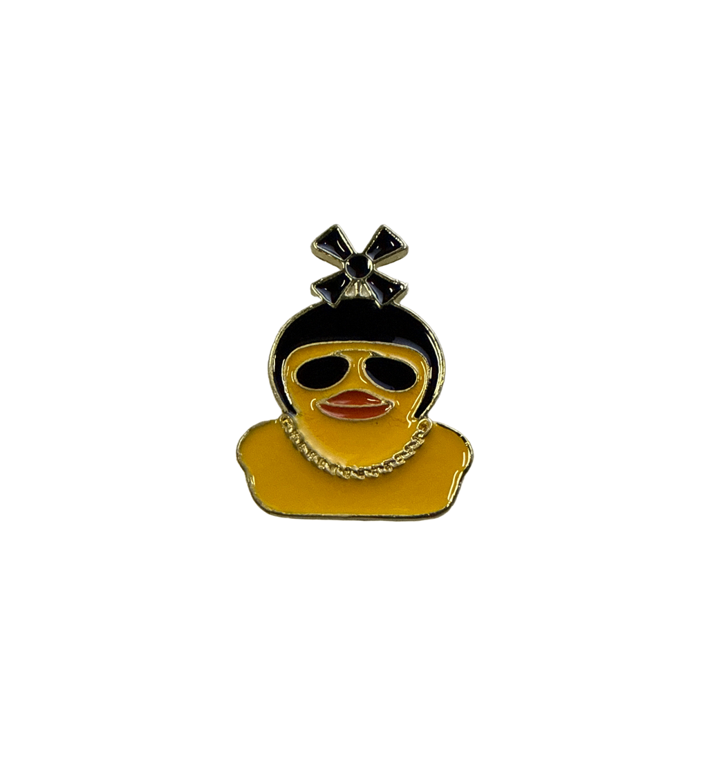 Photo produit - Pin’s Canard Jaune avec Casque Moto à Hélices