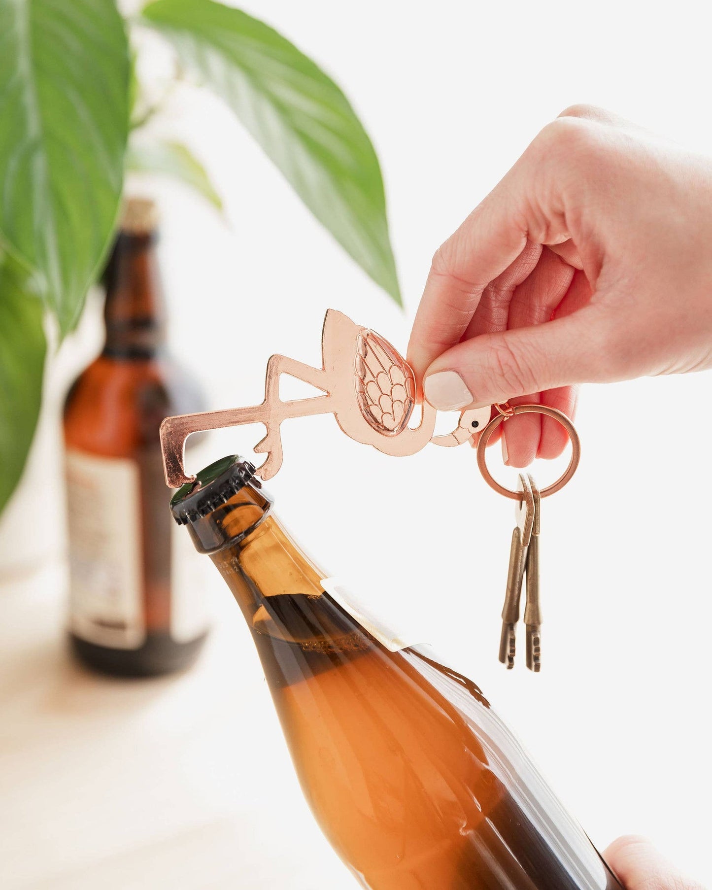 Flamingo Bottle Opener Keychain