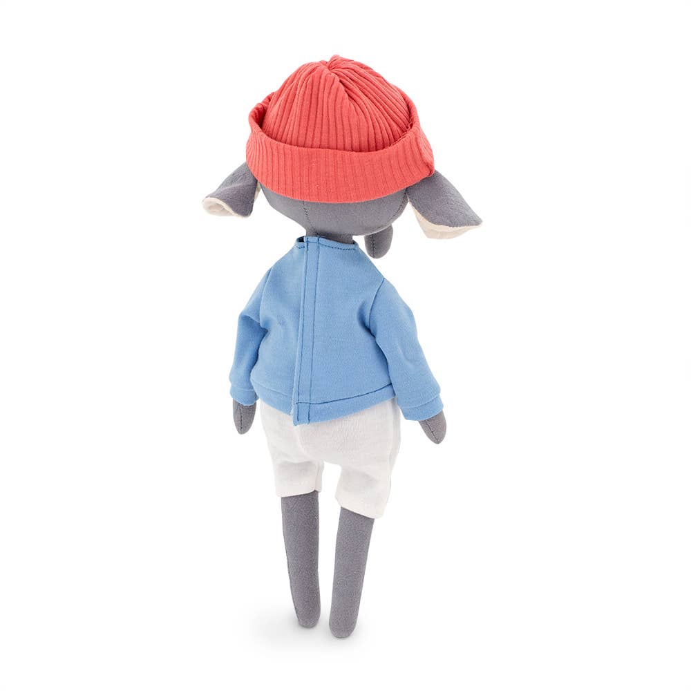 Alice the Elephant Plush with Blue T-shirt Outfit and Mermaid Tail - 29 cm