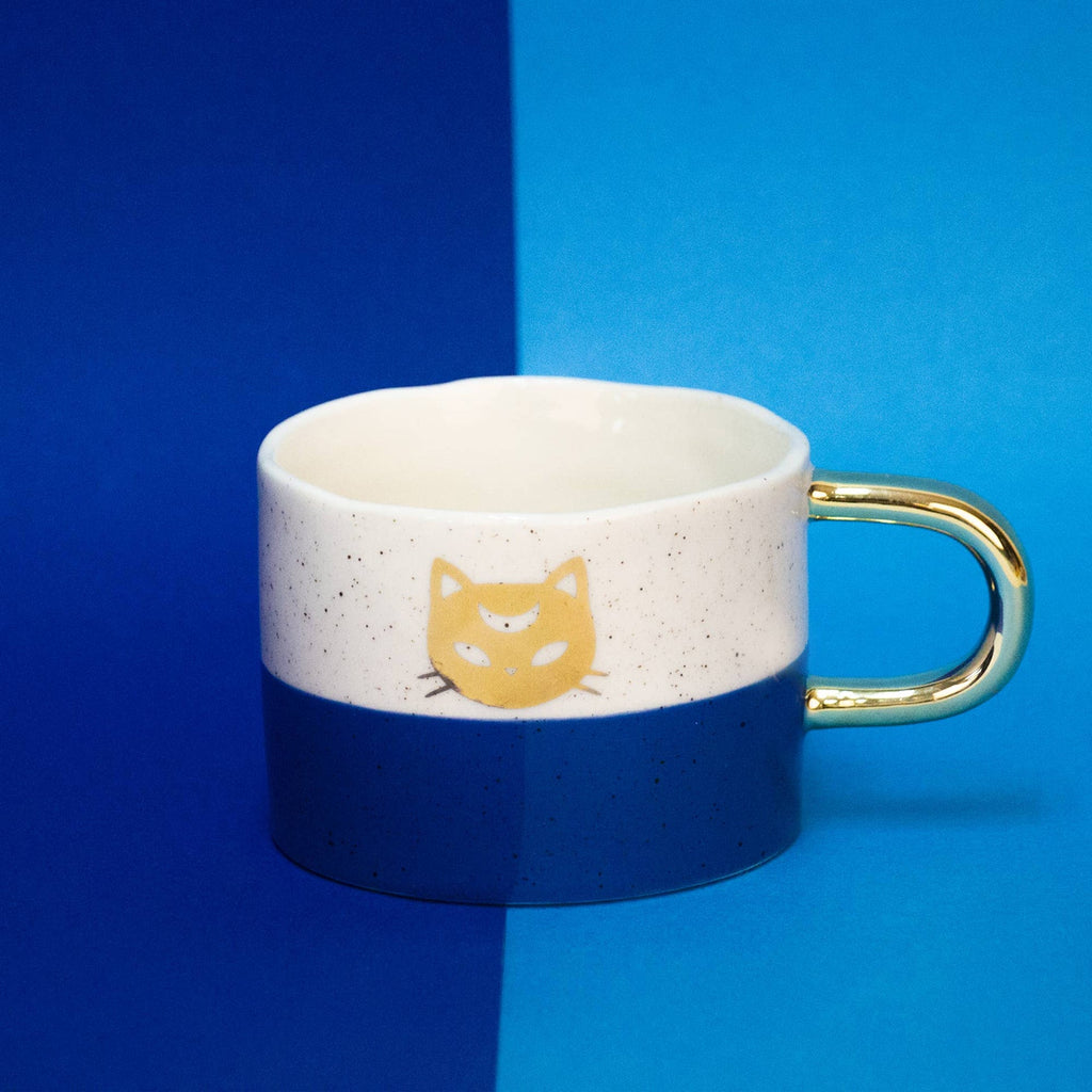 Mug Chat Irrégulier Peint à la Main Helio Ferretti Vue 1