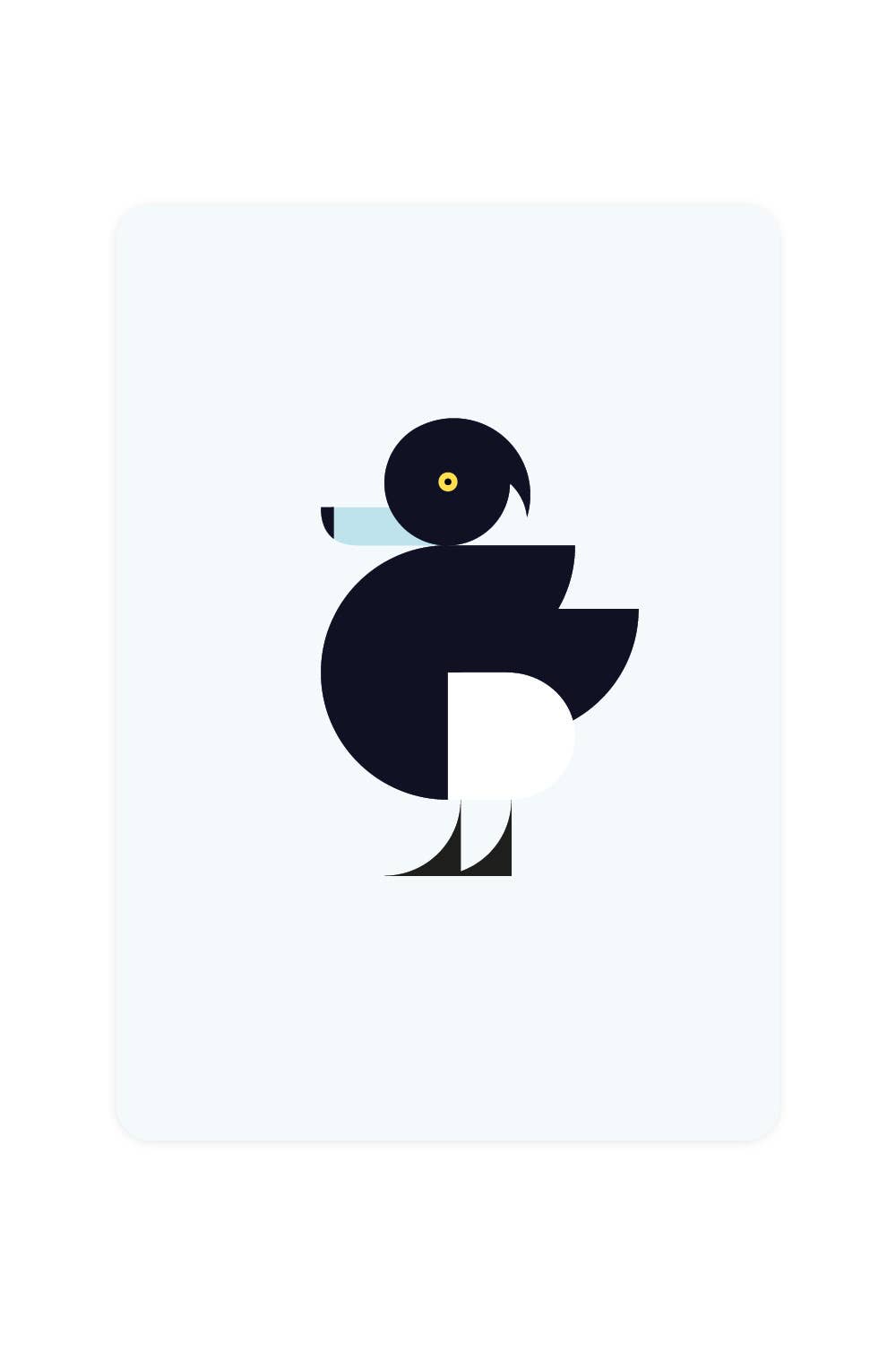 Carte postale avec canard tufté