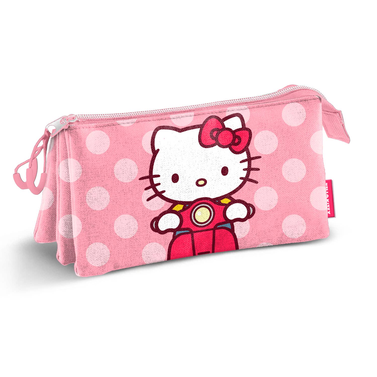 Trousse Triple Hello Kitty « Moto » – Rose
