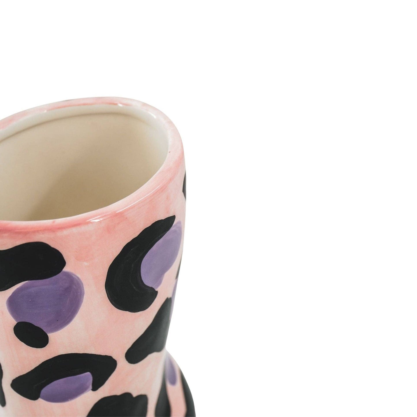 Vase Botte Imprimé Léopard- Rose/Orange