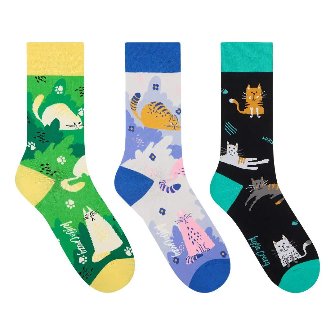 Geschenkbox 3 Paar Katzensocken
