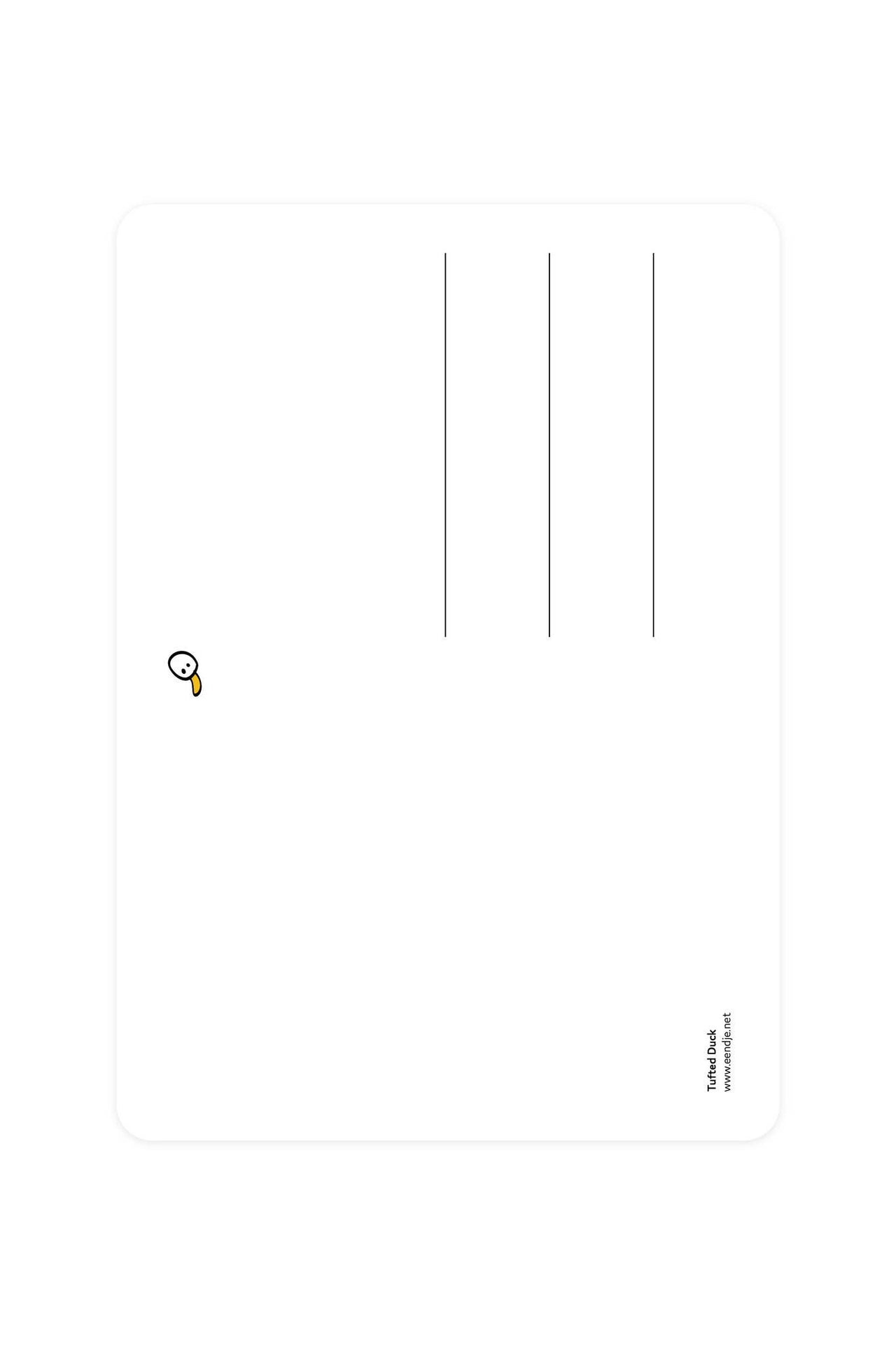 Carte postale avec canard tufté - Lucky Ducky