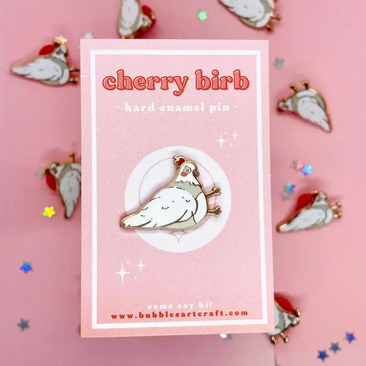 Cherry Pigeon Pin