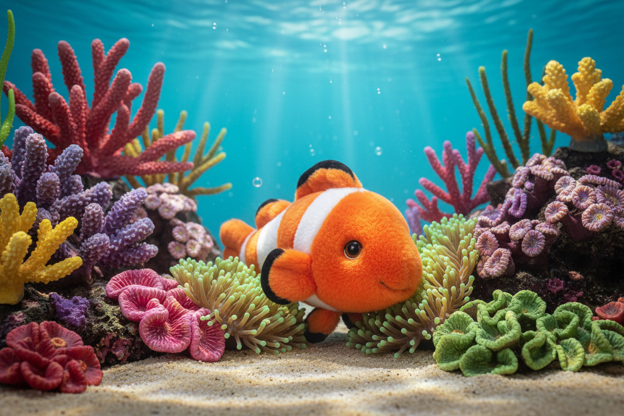 Peluche Poisson Clown 25cm