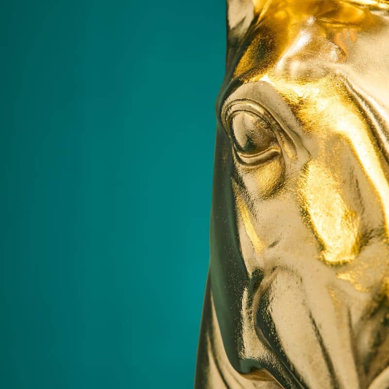 Lampe de table Cheval Or