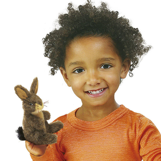 Marionnette à mano Mini lièvre brun 2675/ Mini Jack Rabbit Folkmanis realista