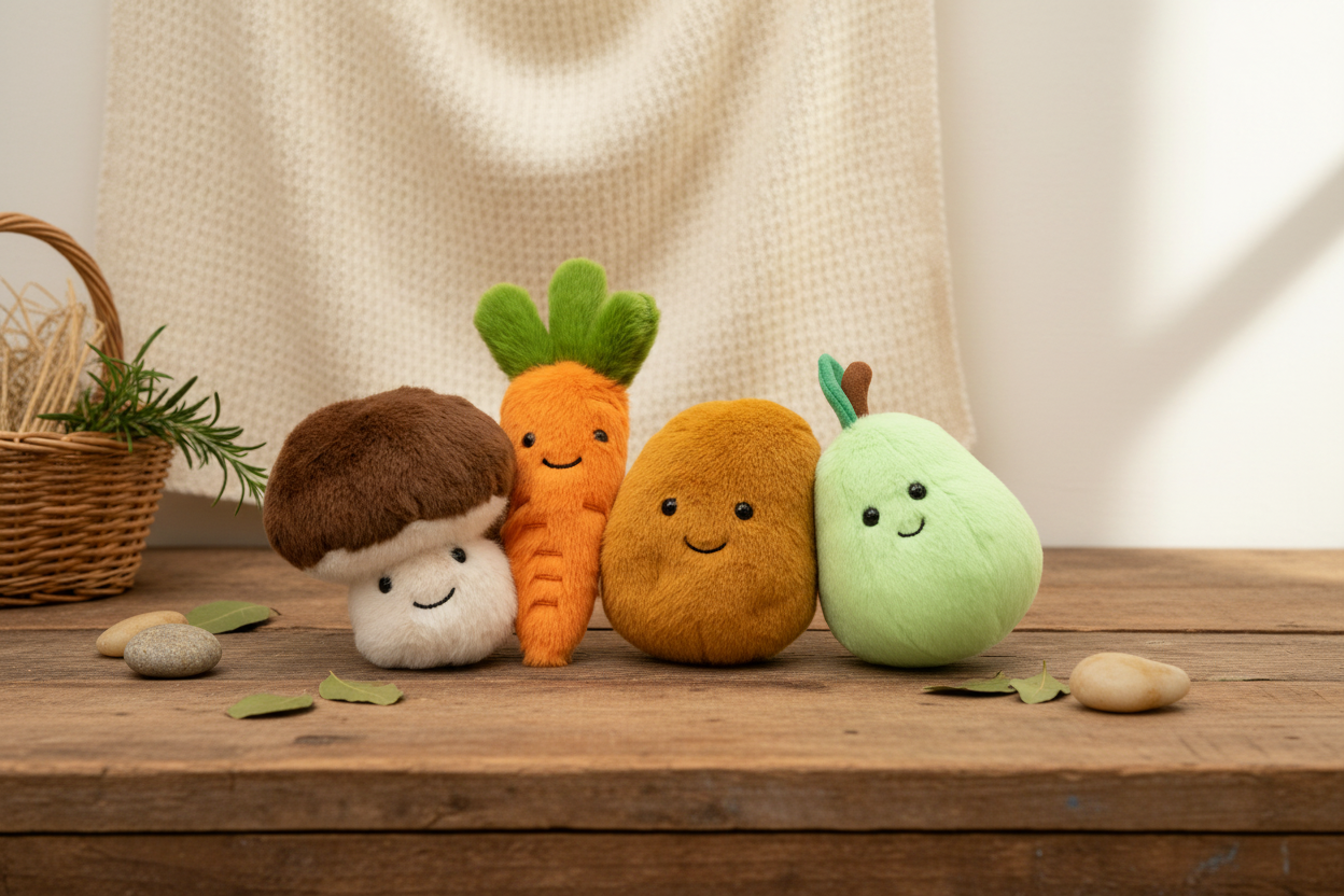 Plüschset Obst & Gemüse – Gartenfreunde