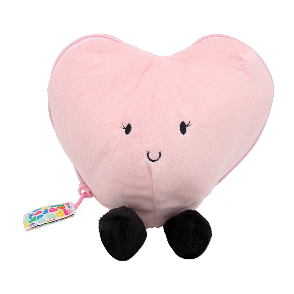 Peluche réversible Cœur/Fleur blanc-rose – Flipetz – vue 2