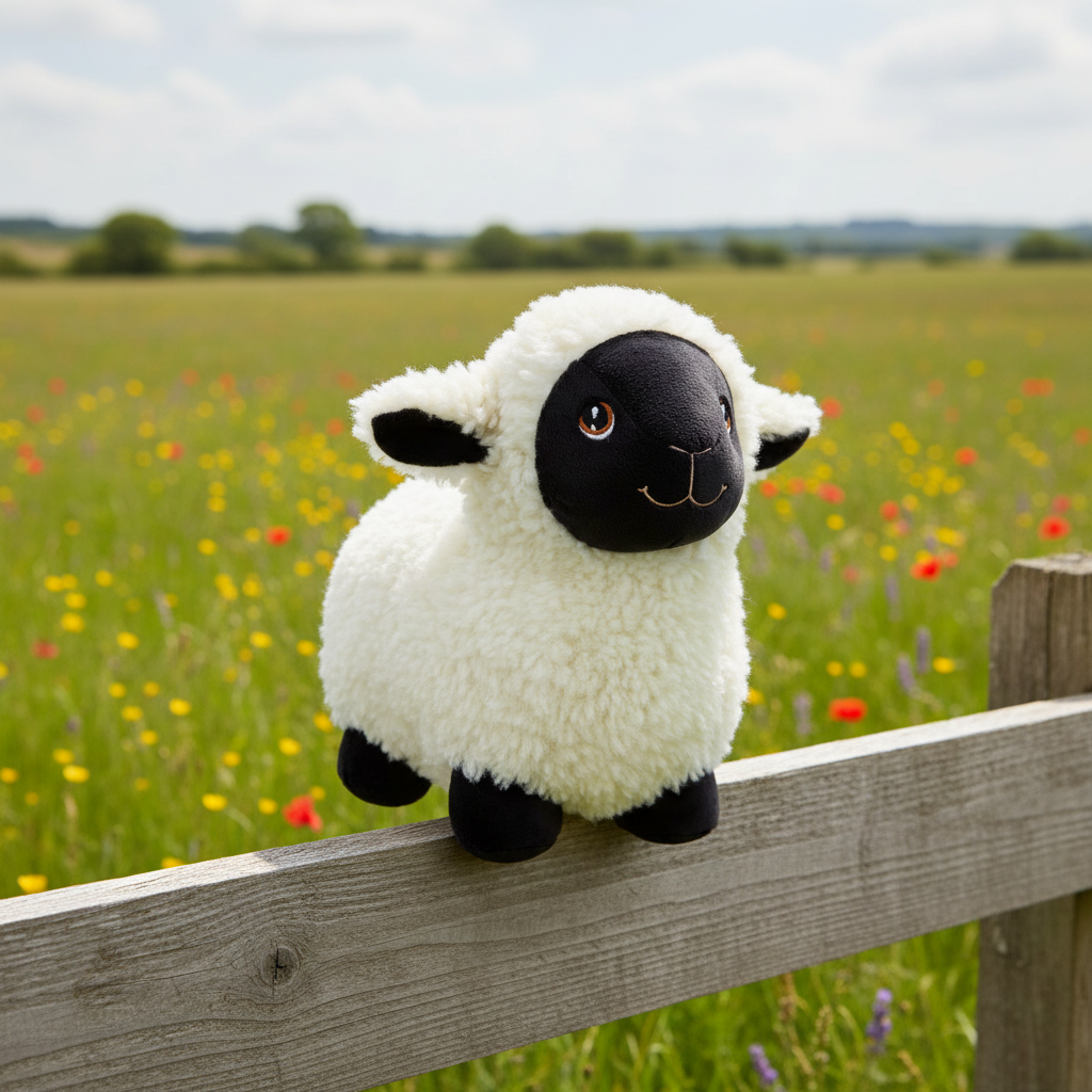 Peluche mouton noir Keeleco 25 cm