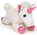 Peluche licorne (blanche) - 18 cm (longueur) - peluche Uni Toys