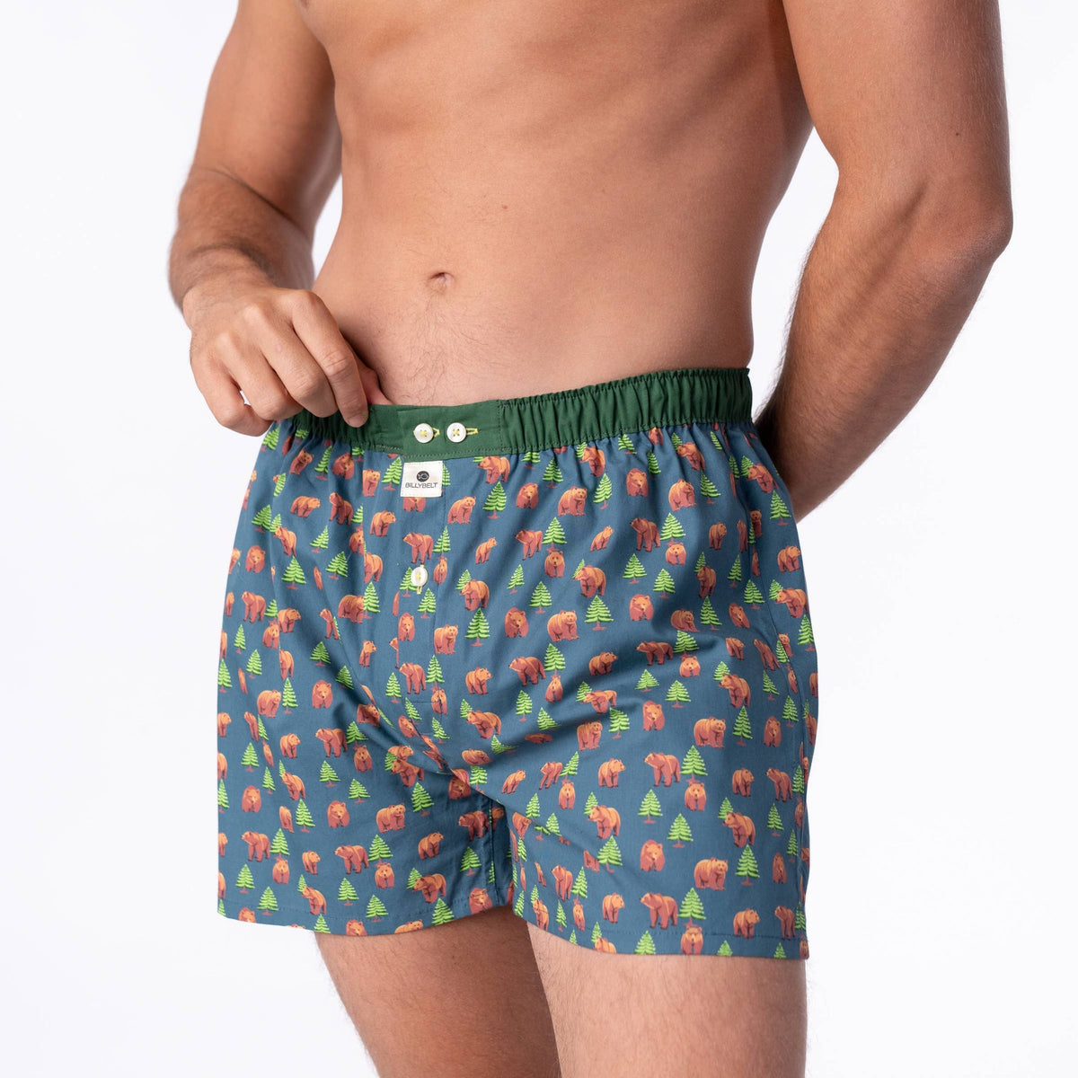 Caleçon en 100% Coton Biologique - Ours brun
