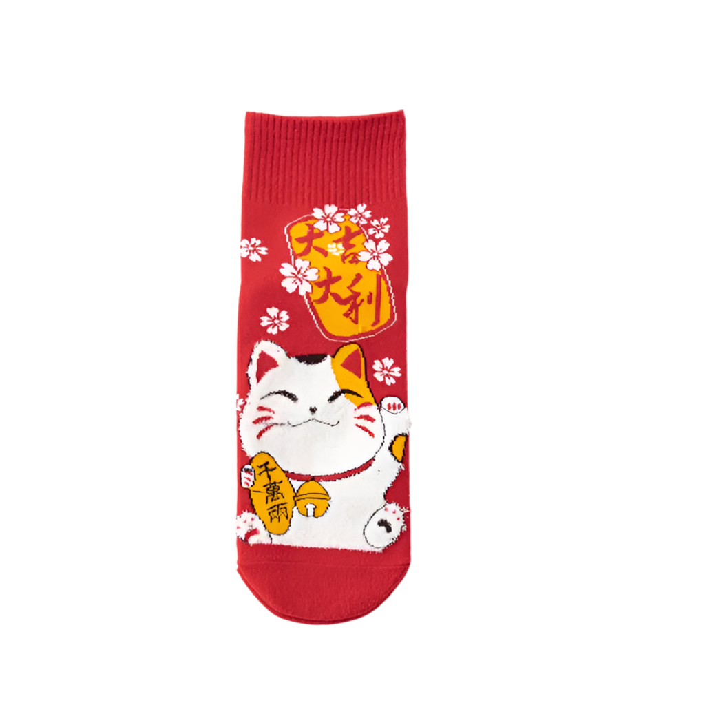 chaussettes courtes chat chanceux lcc SOX LCC 008 35680844