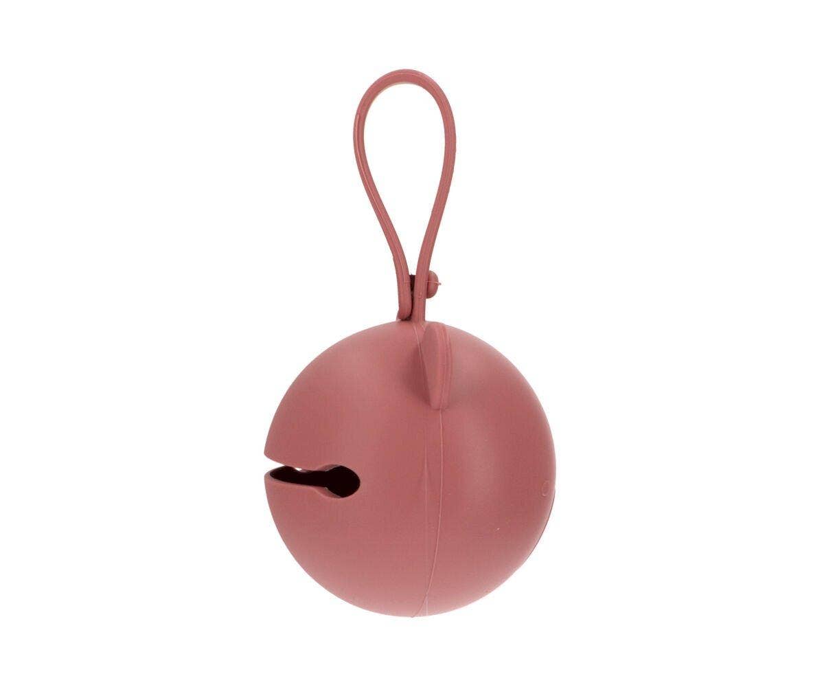 Porte-sucette en silicone Ours rose Dust