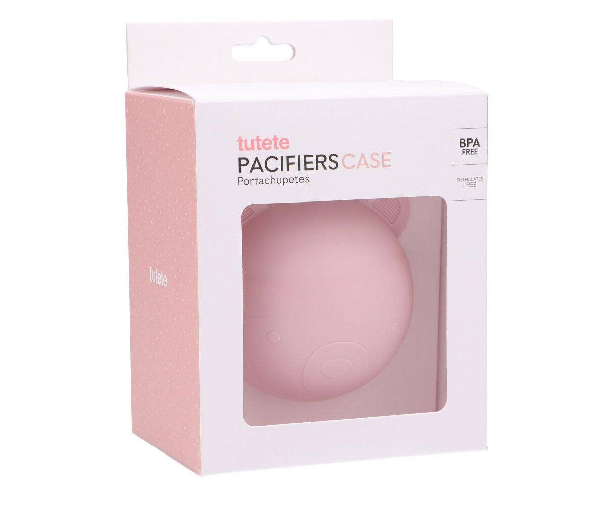 Pink Bear Silicone Pacifier Holder