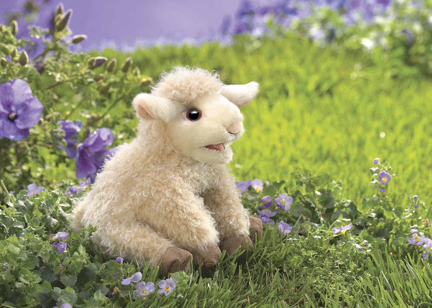 Marionnette à main Little Lamb 3129/ Petit agneau Folkmanis réaliste