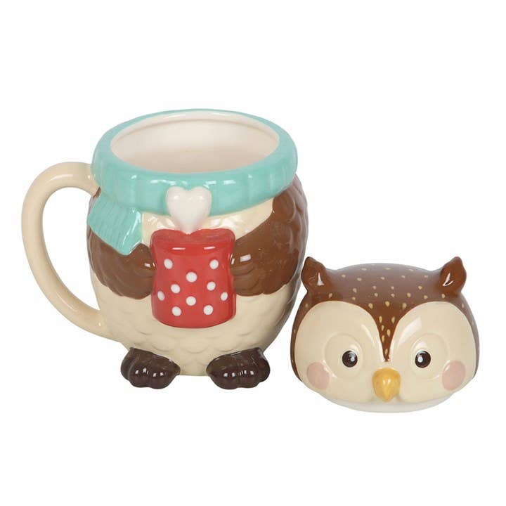 Mug avec couvercle Oliver le hibou