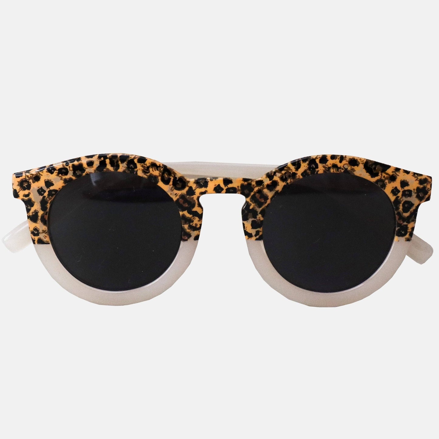 Lunettes de soleil Adulte Hop'Pop – Léopard Transparent Beige