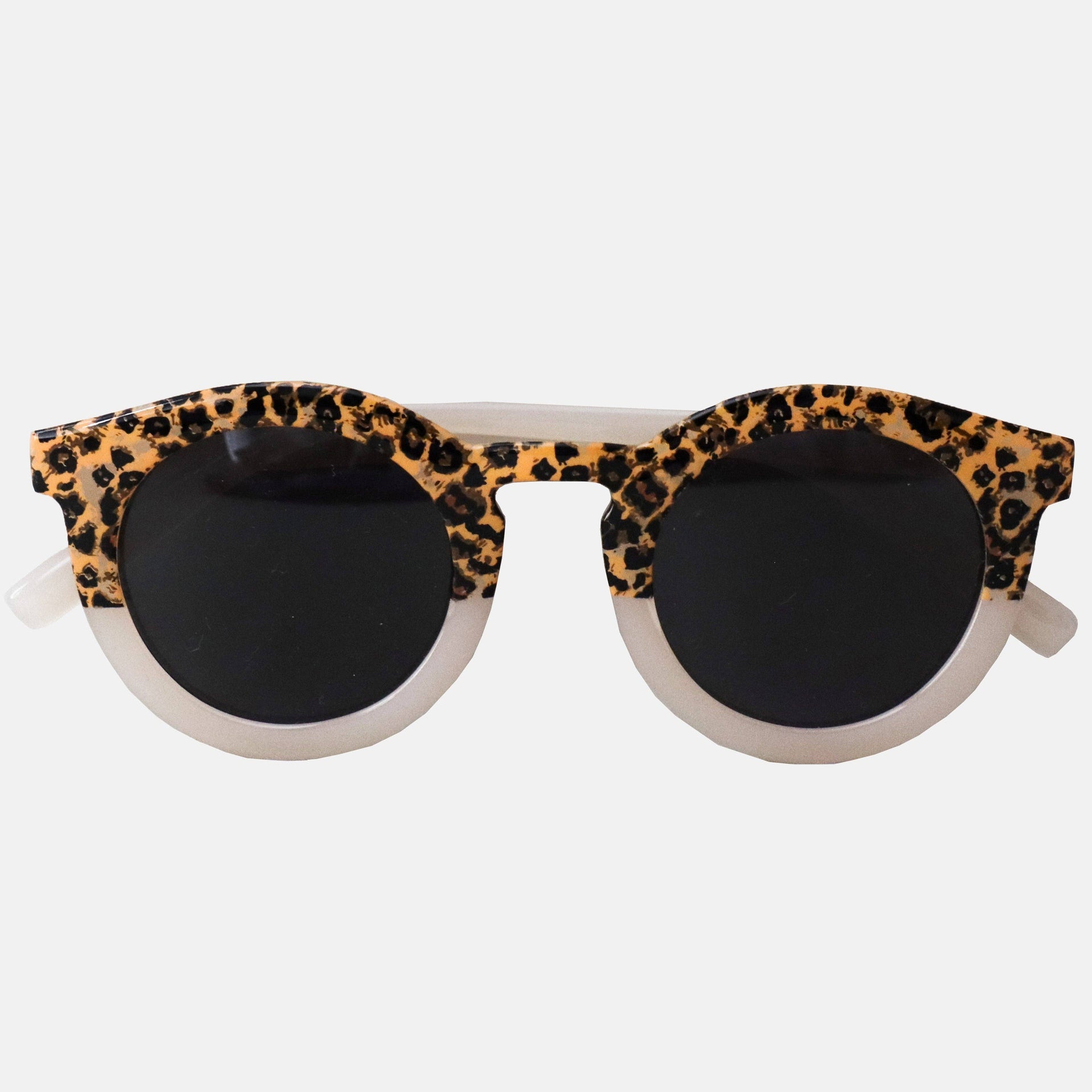 Lunettes de soleil Adulte Hop'Pop – Léopard Transparent Beige